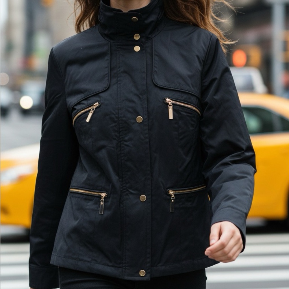 NWT‎ Evan Picone Lightweight Black Jacket -- L